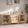 vidaXL Sideboard 210x35x80 cm Solid Wood Pine