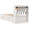 vidaXL Bookcase Bed without Mattress White 90x190 cm Single Solid Wood Pine