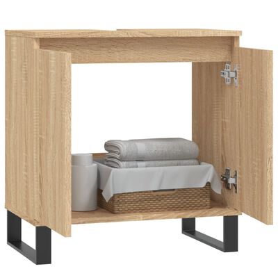 vidaXL Bathroom Cabinet Sonoma Oak 58x33x60 cm Engineered Wood