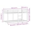 vidaXL Bunk Bed without Mattress Pink 75x190 cm Small Single Solid Wood Pine