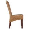 vidaXL Dining Chairs 4 pcs Brown Natural Rattan