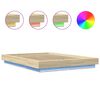 vidaXL Bed Frame with LED Lights without Mattress Sonoma Oak 135x190cm