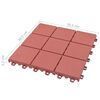 vidaXL Decking Tile 10 pcs Red 30.5 x 30.5 x 2.2 cm Polypropylene