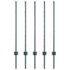 vidaXL Fence Post 5 pcs Green 140 cm Steel