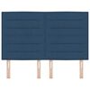 vidaXL LED Headboard with LED Strip Lights Manual Blue 144 cm Fabric