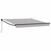 vidaXL Retractable Awning Manual Light Grey 350 x 250 cm