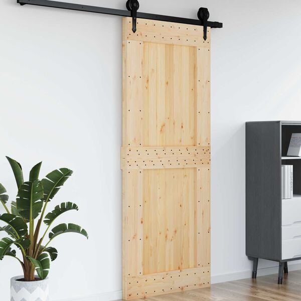 vidaXL Door NARVIK Natural 90 x 210 cm Solid Pine Wood