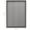 vidaXL Plisse Insect Screen for Windows Aluminium Brown 80x120 cm