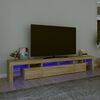 vidaXL TV Cabinet with LED Lights Sonoma Oak 230x36.5x40 cm