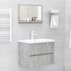 vidaXL Bathroom Mirror Concrete Grey 60x10.5x37 cm Engineered Wood