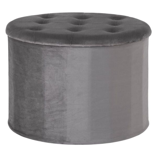 House Nordic Pouf Arya with Storage Dark Grey