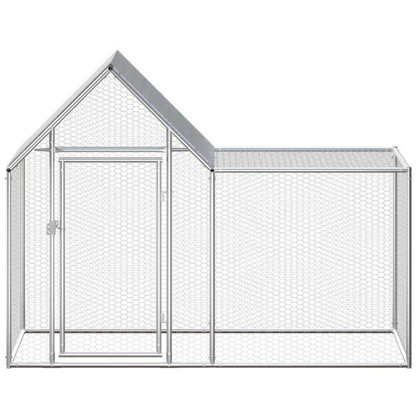 vidaXL Chicken Coop 2x1x1.5 m Galvanised Steel