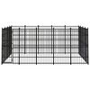 vidaXL Outdoor Dog Kennel Steel 18.43 m²