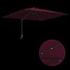 vidaXL Garden Parasol Bordeaux Red 248.5 x 247.5 x 160 cm