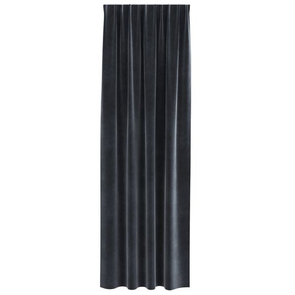 vidaXL Blackout Curtains 2 pcs Dark Grey 140 x 245 cm Velvet