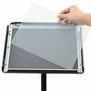 vidaXL Pedestal Poster Stand Manual Black A3 Aluminum and PVC