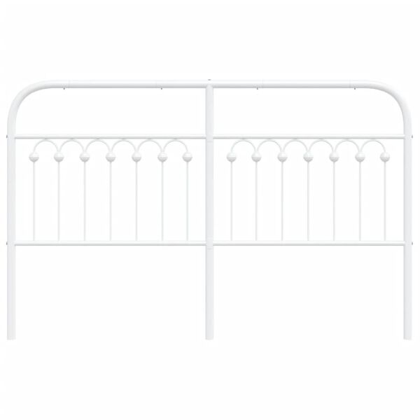 vidaXL Metal Headboard White 150 cm