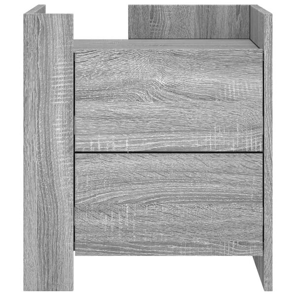 vidaXL Bedside Cabinet Grey Sonoma 45x50x50 cm Engineered Wood