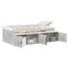 vidaXL Bed Frame with Door Concrete Grey 100 x 200 cm Engineered Wood