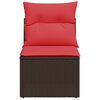 vidaXL Garden Sofa with Cushion Brown 55 x 62 x 69 cm Poly rattan