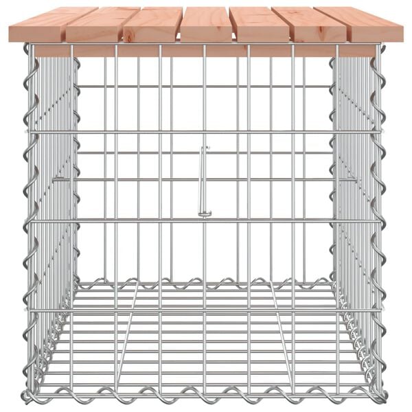 vidaXL Garden Bench Gabion Design 63x44x42 cm Solid Wood Douglas