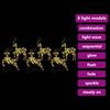 vidaXL LED Reindeers with 180 LEDs 6 pcs Gold PET