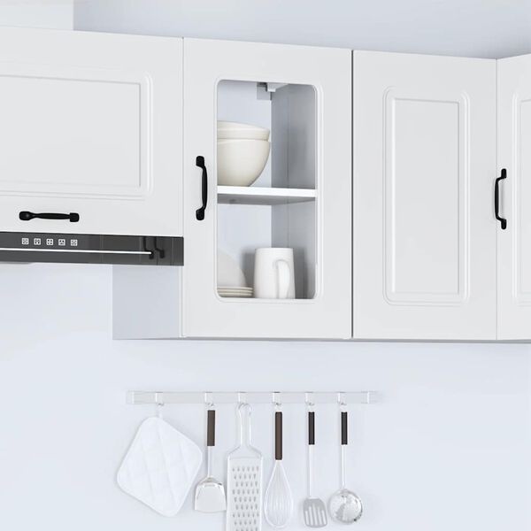 vidaXL Kitchen Wall Cabinet with Glass Door Kalmar White Engineered Wood