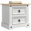 vidaXL Bedside Table with Drawer White 53 x 39 x 47 cm Solid Pine Wood