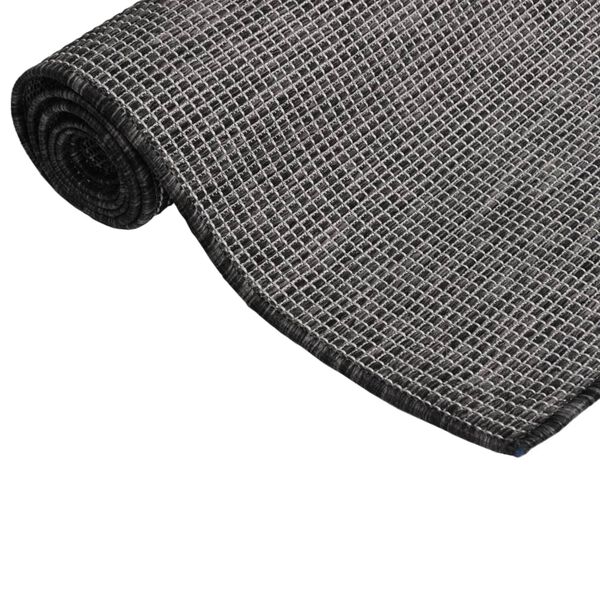vidaXL Outdoor Flatweave Rug 160x230 cm Grey