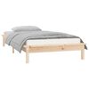 vidaXL LED Bed Frame without Mattress 90x200 cm Solid Wood