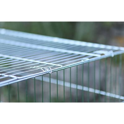 Kerbl Small Animal Outdoor Enclosure with Escape Barrier 230x115x70 cm Chrome