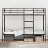 vidaXL Bunk Bed without Mattress Black 75x190 cm Small Single Steel