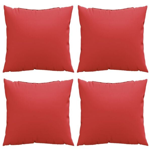 vidaXL Sofa Cushions 4 pcs Red 40x40 cm Fabric