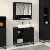 vidaXL Bathroom Furniture Set 2 pcs Black Oak Engineered Wood