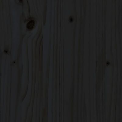 vidaXL Desk Black 110x50x75 cm Solid Wood Pine