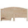 vidaXL Bed Frame without Mattress 150x200 cm King Size Solid Wood Pine