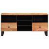 vidaXL TV Cabinet 100x33x46 cm Solid Wood Acacia and Engineered Wood