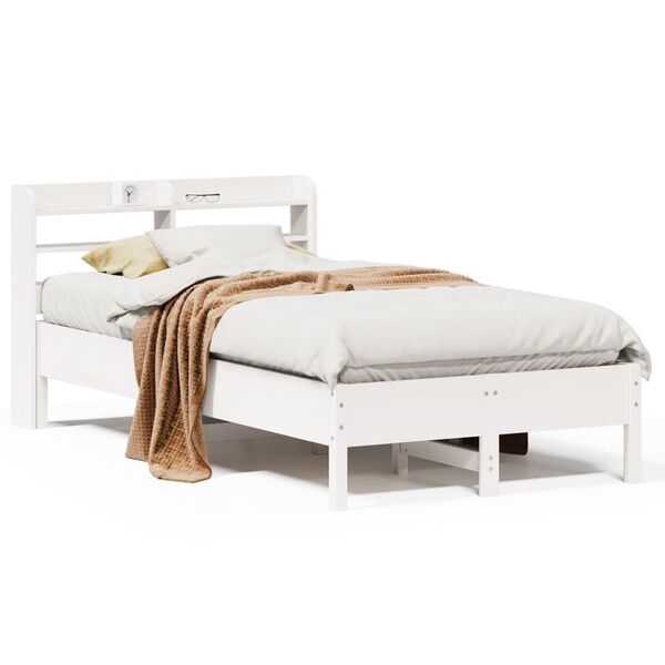vidaXL Bed Frame without Mattress White 90x200 cm Solid Wood Pine