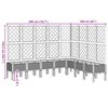 vidaXL Garden Planter with Trellis Brown 200x160x142 cm PP