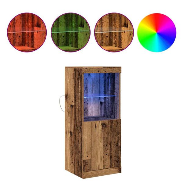 vidaXL LED Sideboard Old Wood 41 x 37 x 100 cm Engineered Wood