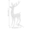 vidaXL XXL Acrylic Christmas Reindeers 250 LED 2 pcs 180 cm Warm White