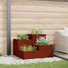 vidaXL Garden Planter Rusty 80 x 80 x 60 cm Weathering Steel