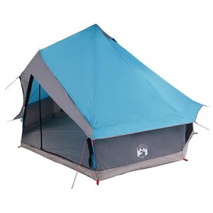 vidaXL Tipi Tent 8-Person Blue Taffeta