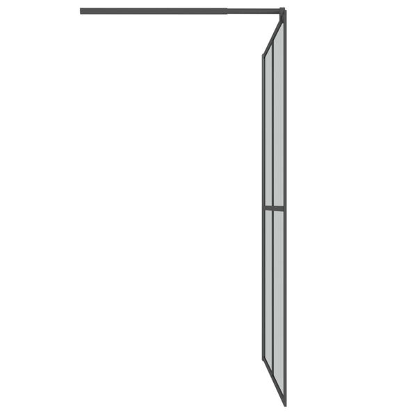 vidaXL Walk-in Shower Screen 140x195 cm Dark Tempered Glass