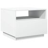 vidaXL Coffee Table with LED Lights White 50x49x40 cm