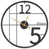 vidaXL Wall Clock Black &Oslash;50 cm Iron