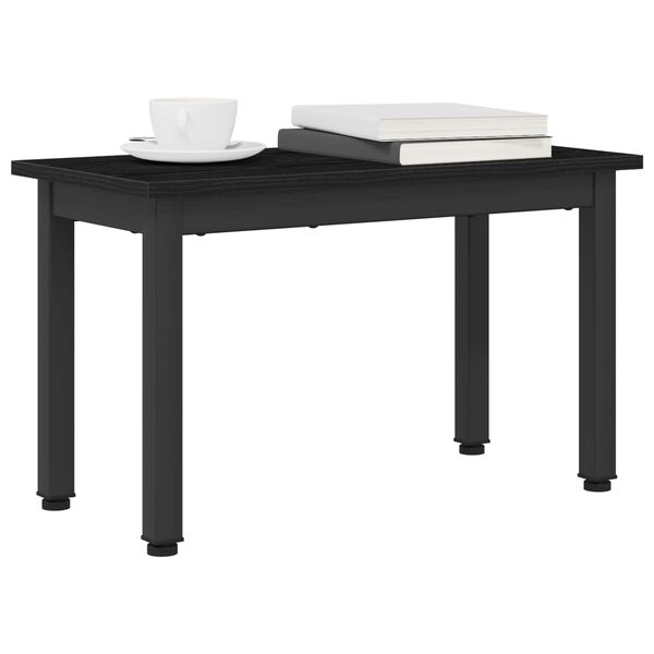 vidaXL Coffee Table Black Oak 60 x 30 x 36 cm Engineered Wood