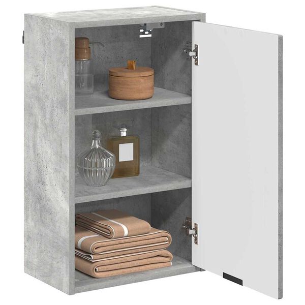 vidaXL Bathroom Cabinet Wall-mounted Concrete Grey 39 x 23.5 x 65 cm