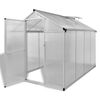 vidaXL Greenhouse | Silver | Aluminium frame with polycarbonate panels | 4.6 m&sup2;