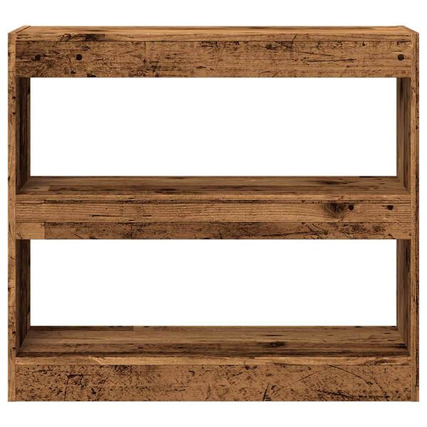 vidaXL Book Cabinet/Room Divider Old Wood 80x30x72 cm